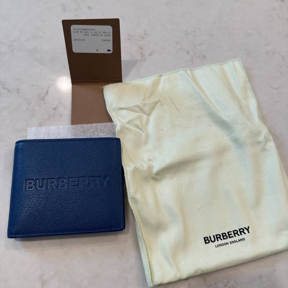 Burberry Blue Leather Wallet